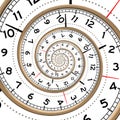 Spiral clock watch vector illustration Royalty Free Stock Photo