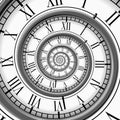 Spiral clock watch vector illustration Royalty Free Stock Photo