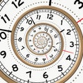 Spiral clock watch vector illustration Royalty Free Stock Photo