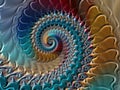 Spiral colorful fractal