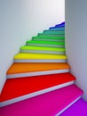 Spiral colorful stair to the future.