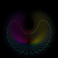 Spiral colours spectrum. Harmonious cycle of colored lines. Royalty Free Stock Photo