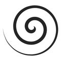 Spiral curve icon, shape and round pattern