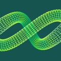 Spiral. 3d Vector Illustration. Wireframe Connection Structure. Abstract Dynamic Background Royalty Free Stock Photo