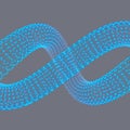 Spiral. 3d Vector Illustration. Wireframe Connection Structure. Abstract Dynamic Background Royalty Free Stock Photo