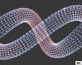 Spiral. 3d Vector Illustration. Wireframe Connection Structure Royalty Free Stock Photo