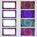 Spiral design business card frame set Royalty Free Stock Photo