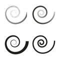 Spiral design elements set. Abstract swirl icons. Vector illustration. EPS 10. Royalty Free Stock Photo