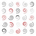 Spiral design elements set Royalty Free Stock Photo