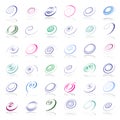 Spiral design elements. Royalty Free Stock Photo