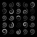 Spiral design elements set Royalty Free Stock Photo