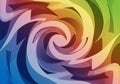 Spiral design featuring abstract, angular shapes in a swirling Royalty Free Stock Photo
