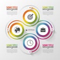 Spiral with diagram infographics element. Modern design template