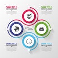 Spiral with diagram infographics element. Vector