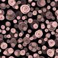 Spiral doodle. Seamless pattern. Hand drawing. Royalty Free Stock Photo