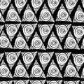 Spiral doodle. Seamless pattern. Hand drawing. Royalty Free Stock Photo