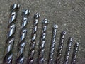 Spiral Drill Bits for Concrete Royalty Free Stock Photo
