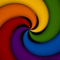 Spiral elements of all spectrum colors.