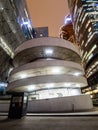 spiral entrance in car parking in Moscow-City