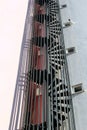 Spiral fire escape ladders and staircases outside a high-rise residential building in Antalya, Turkey Royalty Free Stock Photo