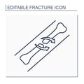 Spiral fracture line icon