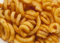 Spiral of french fries Royalty Free Stock Photo