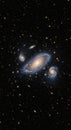 Spiral Galaxies in a Deep Space Starfield Royalty Free Stock Photo