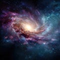 Spiral galaxy core with vibrant dust Royalty Free Stock Photo