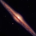 Spiral galaxy on edge NGC 4565, also known as the Needle Galaxy Royalty Free Stock Photo