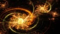 Spiral galaxy. Far space. Twists magnetic field. Royalty Free Stock Photo