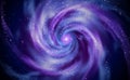 Spiral galaxy in outer space with starry. The universe stars, nebula. Vortex night starry sky, Cosmic Background. Vector Royalty Free Stock Photo