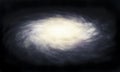 Spiral Galaxy over black background. Outer Space, Cosmi Royalty Free Stock Photo