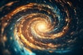 Spiral Galaxy on the Screen, Cosmic Exploration, Generative AI