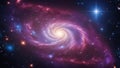 spiral galaxy in space 15 A fantasy background of a galaxy and space sky. The image shows a vibrant and colorful view