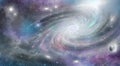 Spiral galaxy in space