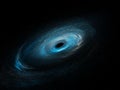 Spiral galaxy with stars and black hole Royalty Free Stock Photo