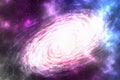 Spiral galaxy with stars and nebula somewhere in deep space Royalty Free Stock Photo