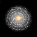 Spiral galaxy with stars, vector illustration of space