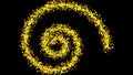 Spiral gold particles Royalty Free Stock Photo