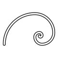 Spiral golden section Golden ratio proportion Fibonacci spiral icon black color outline vector illustration flat style image Royalty Free Stock Photo
