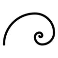 Spiral golden section Golden ratio proportion Fibonacci spiral icon black color vector illustration flat style image Royalty Free Stock Photo