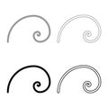 Spiral golden section Golden ratio proportion Fibonacci spiral icon set black color vector illustration flat style image Royalty Free Stock Photo