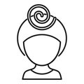 Spiral head pressure icon outline vector. Dizziness ill Royalty Free Stock Photo