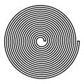 Spiral Helix Gyre icon outline black color vector illustration flat style image
