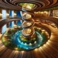 Spiral House A house with a spiral floor plan promoting continu Royalty Free Stock Photo