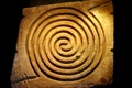 Spiral in rock, aztec collection museum, mexico I Royalty Free Stock Photo