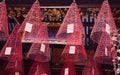 Spiral incense burners at a Vietnamese temple Royalty Free Stock Photo