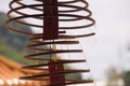 Spiral incenses for prayer in Buddhist Temple