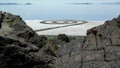 The Spiral Jetty on the Great Salt Lake Royalty Free Stock Photo