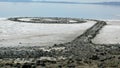 The Spiral Jetty on the Great Salt Lake Royalty Free Stock Photo